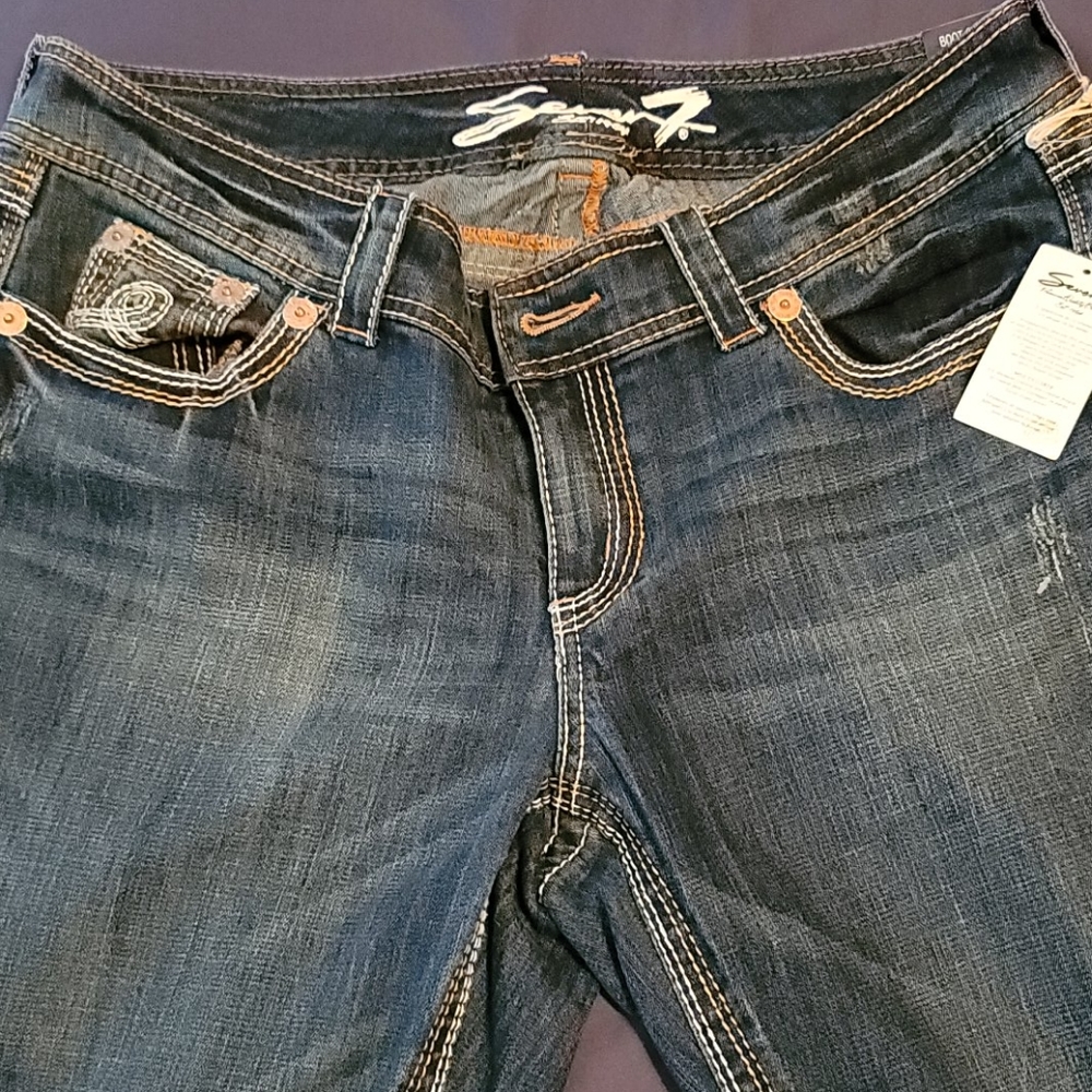 Boot cut, Stone-washed Slim fit Denim Jeans